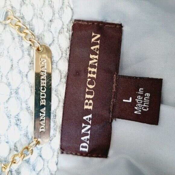 DANA BUCHMAN Wool Blend Textured Full-zip Blazer Jacket Grey Sz L - Picture 13 of 14